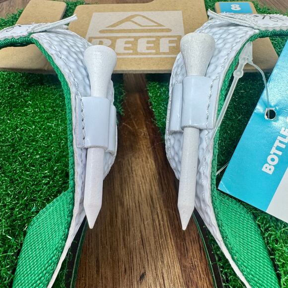 Reef Mulligan ll Golf Flip Flops Men's 8 Turf Grass Tee Bottle Opener NWT - Picture 7 of 7